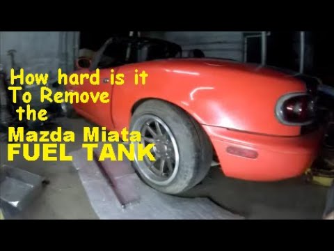 Mazda Miata NA Fuel Tank Removal in 2 minutes