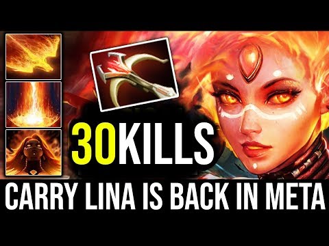 How to Solo Mid Carry Lina Against Storm - Unreal Shocking Damage Crazy 1Kill Per Min DotA 2