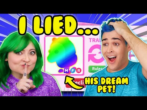 LYING To My *CRUSH* For 24 HRS Then SURPRISING HIM With His MEGA Dream Pet! Adopt Me Roblox PRANK!