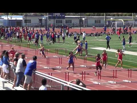FSG 100m Hurdles vs Fountain Valley & Newport Harbor 3-29-17 - Los Alamitos Girls