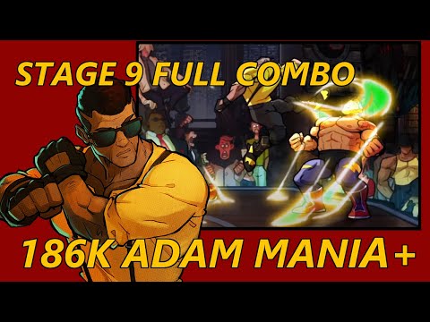 Streets Of Rage 4 - FULL COMBO - Stage 9 - (OLD) World Record PSN (Mania+ - Adam)