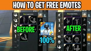 How To Get Free Emotes In PUBG Mobile Lite | Free Emotes Tricks | Jaldi Se Lelo | Ninja Army