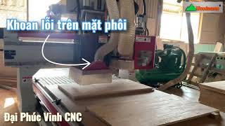Máy cnc trung tâm 2.5d WM-1325RB | Máy cnc tải nặng (Router + khoan cắt) chuyên làm gỗ thịt