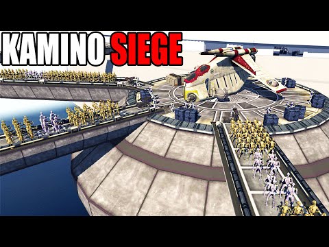 General Grievous' Droid Army Siege of KAMINO Defenses!- Men of War: Clone Wars Mod