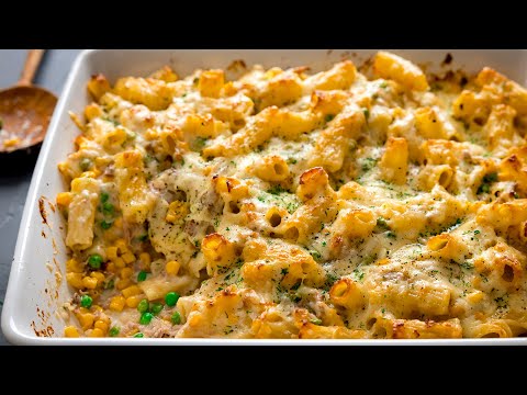 Easy Creamy Tuna Pasta Bake = Super Comfort Food!