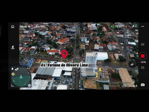 Sobrevoando o Centro de Jataí, Goiás Imagens Aéreas: Drone Dji Mini 3