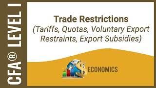 CFA® Level I Economics - Trade Restrictions (Tariffs, Quotas, VERs, Export Subsidies)