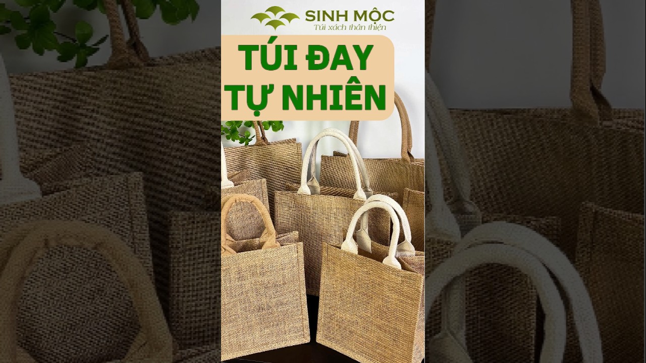 Túi cói đi biển, túi chống nước, túi đi biển, túi đay, Sinh Mộc - M3601