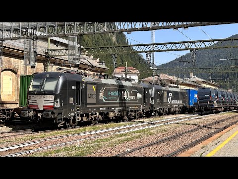 UNA GIORNATA PIENA DI TRENI MERCI ALLA STAZIONE DI BRENNERO/BRENNER