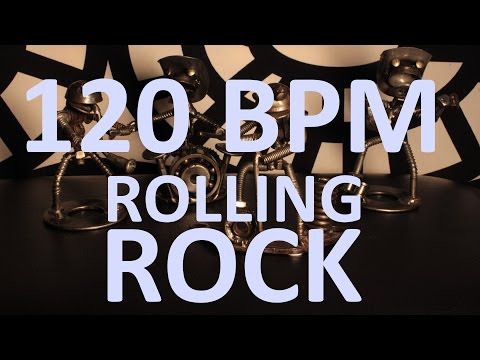 120 BPM - Rolling Rock - 4/4 Drum Track - Metronome - Drum Beat