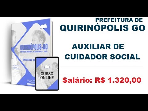 Apostila Concurso Prefeitura de Quirinópolis GO 2024 Auxiliar de Cuidador Social