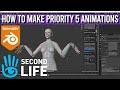 Blender Second Life Animation