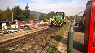 preview picture of video 'BP Diesel train movement at Elsecar Heritage Centre 28 Sept 2014'
