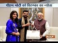 Virat Kohli and Anushka Sharma met PM Modi today to extend wedding reception invitation