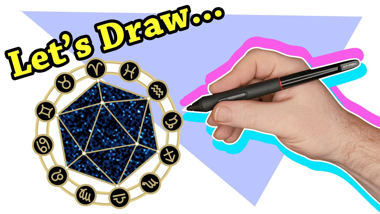 Let's Draw the Zodiac Astrology Wheel (with glittery D20) Hard Enamel Pin