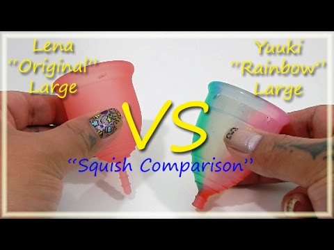 Lena "Original" Lg vs Yuuki "Rainbow" Lg "Squish" - Menstrual Cups