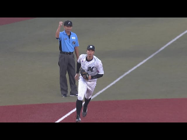 【3回表】投手を助ける!! マリーンズ・上田希由翔 鋭い打球をジャンピングキャッチ!! 2025年8月24日 千葉ロッテマリーンズ 対 埼玉西武ライオンズ