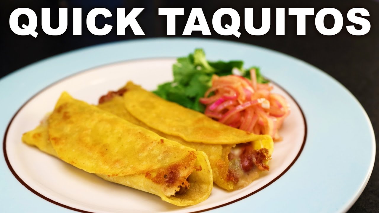 Floutas / taquitos corn & flour quick bean filling