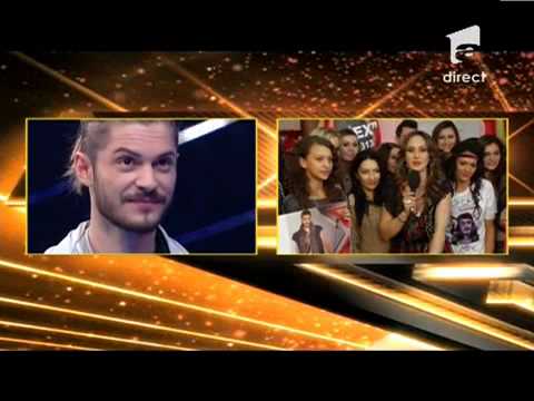 Alex Maţaev, aclamat de fanele din Romania in finala X Factor!