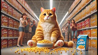 Cat Saves the Day at the Supermarket😻#catstory #cutecat #aicat #sadstory #sadcatstory