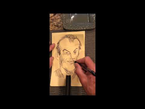 Jack Nicholson Portrait in 30 Seconds! Incredible!!