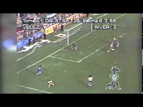 GOL | Velez 1 Vs River 2 | Torneo 87/88 | Fecha 26 | GARCIA