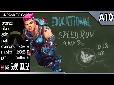 Rank 1 Zarya Educational Unranked To GM - Speedrun - 4727 Peak - 92% Winrate