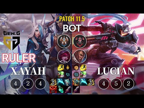 GEN Ruler Xayah vs Lucian Bot - KR Patch 11.5