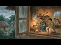 Heavy Rain Outside Warm Mud House Inside 1990s Indian Village ASMR