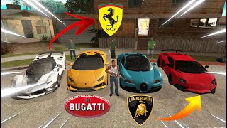 GTA SA - Stealing Luxury Cars in GTA San Andreas with CJ! ( GTA SA Lamborghini, Ferrari, Bugatti)