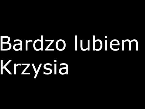 Piosenka dla Krzysia
