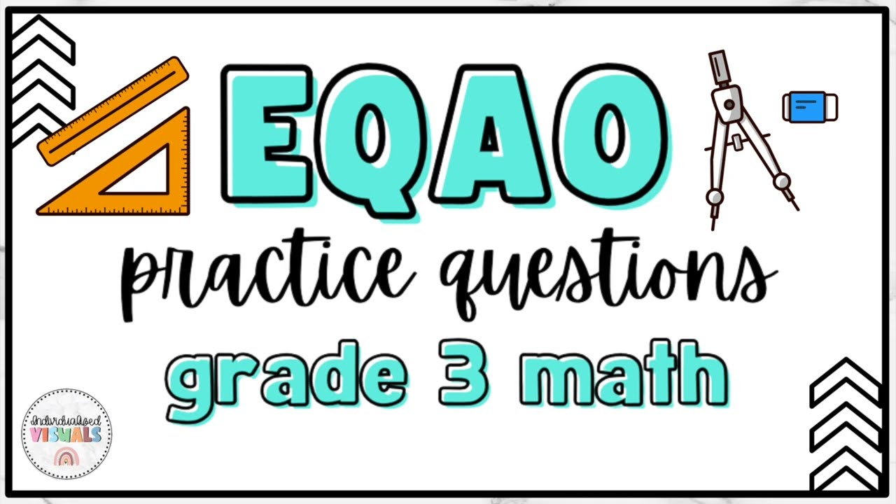 Grade 3 Math EQAO Practice Questions - SELF CHECKING Google Slides Video Tutorial on Gr 3 EQAO Math