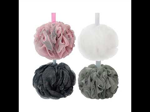 100% hdpe loofah body scrubber, for personal, pouf shape