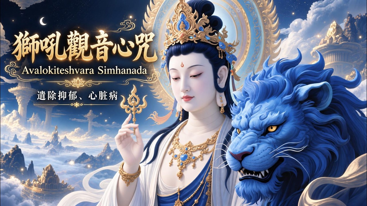獅吼觀音心咒｜消除病障・怖畏・違緣｜遣除抑郁、疑难杂症、天灾、业障、五无间罪Avalokiteshvara Simhanada 