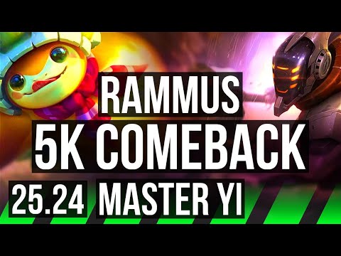 RAMMUS vs MASTER YI (JGL) | 5k comeback | EUW Master | 25.24