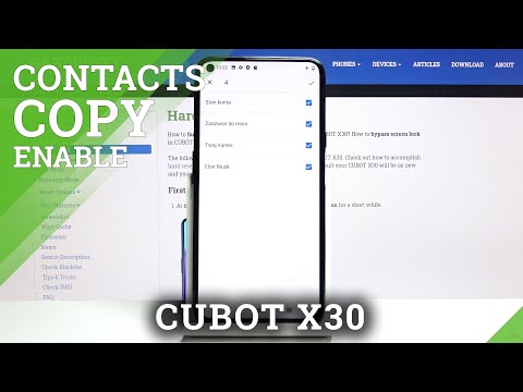How to Copy Contacts in  CUBOT X30 – Import & Export Saved Numbers