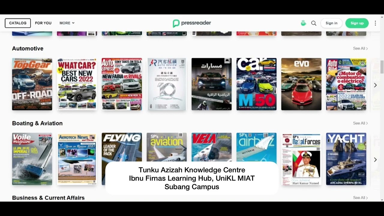 Online Library Material: PressReader