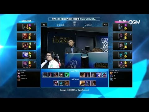 CJ vs JAG Game 1 Highlights - CJ ENTUS vs JIN AIR GREEN WINGS – REGIONALS LCK Champions Korea Summer