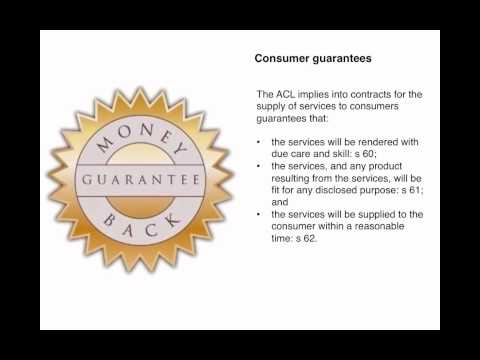 Business Law 7.4: Consumer Guarantees