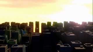 preview picture of video 'Sunset over City - Improved & Extended version (Blender animation) [HD - 720p]'