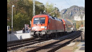 preview picture of video 'Ausfahrt einer S-Bahn in Rathen/Elbtal'