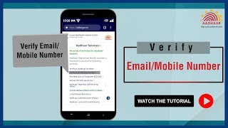 How can I verify my Email Address or Mobile Number in my Aadhaar?