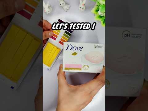 DOVE Pink Beauty Bar pH Test #shorts #shortsfeed #shortsvideo #dove #soap #skincare