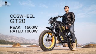 Vídeo de Bicicleta Elétrica Coswheel GT20 — Fat Tire 20" Premium — Pré-Venda · Lançamento