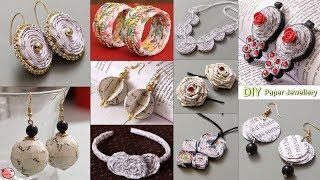 11 Extra Beautiful Waste Paper Jewelry Making at Home !!! Handmade