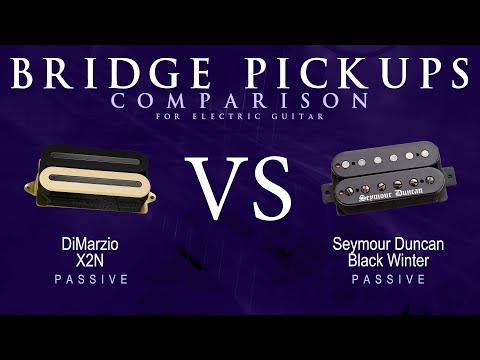 DiMarzio X2N vs Seymour Duncan BLACK WINTER - Passive Bridge Guitar Pickup Comparison Tone Demo