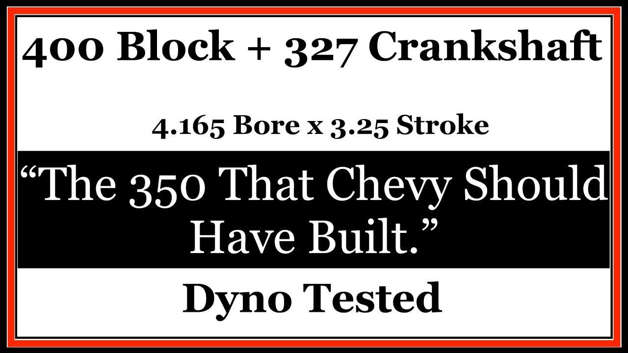 Watch video SBC 400 Block + 327 Crankshaft Dyno The 350 Chevy Should Have Built (2016) Now SBC 400 Block + 327 Crankshaft Dyno The 350 Chevy Should Have Built (2016)