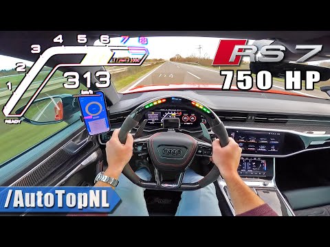 750HP AUDI RS7 C8 *313KMH* on AUTOBAHN [NO SPEED LIMIT] by AutoTopNL