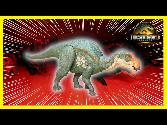 Vídeo relacionado con Mattel Jurassic World: El Renacer, Maiasaura Rugido salvaje, Dinosaurio con ataque de mordisco en múltiples direcciones y sonido controlado con la cola, diseño articulado y juego digital, JGC82