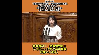 【国会中継】「産業競争力強化法～その国内投資拡大は地方経済を救えるのか～」参議院議員 櫻井祥子 国会質疑 令和8年5月20日 参政党 2/3